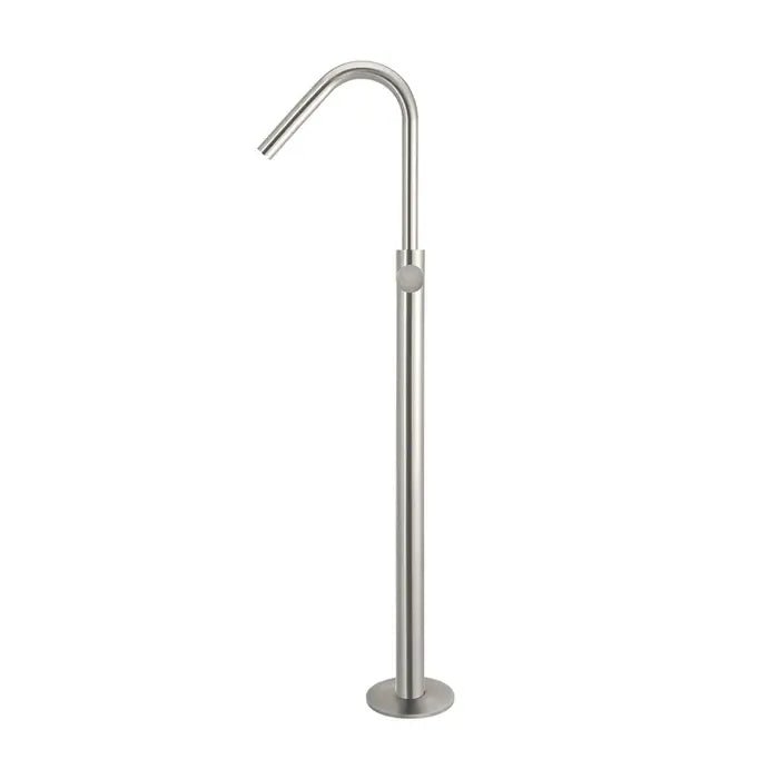 Meir Round Freestanding Bath Spout Plus Hand Shower - Brushed Nickel