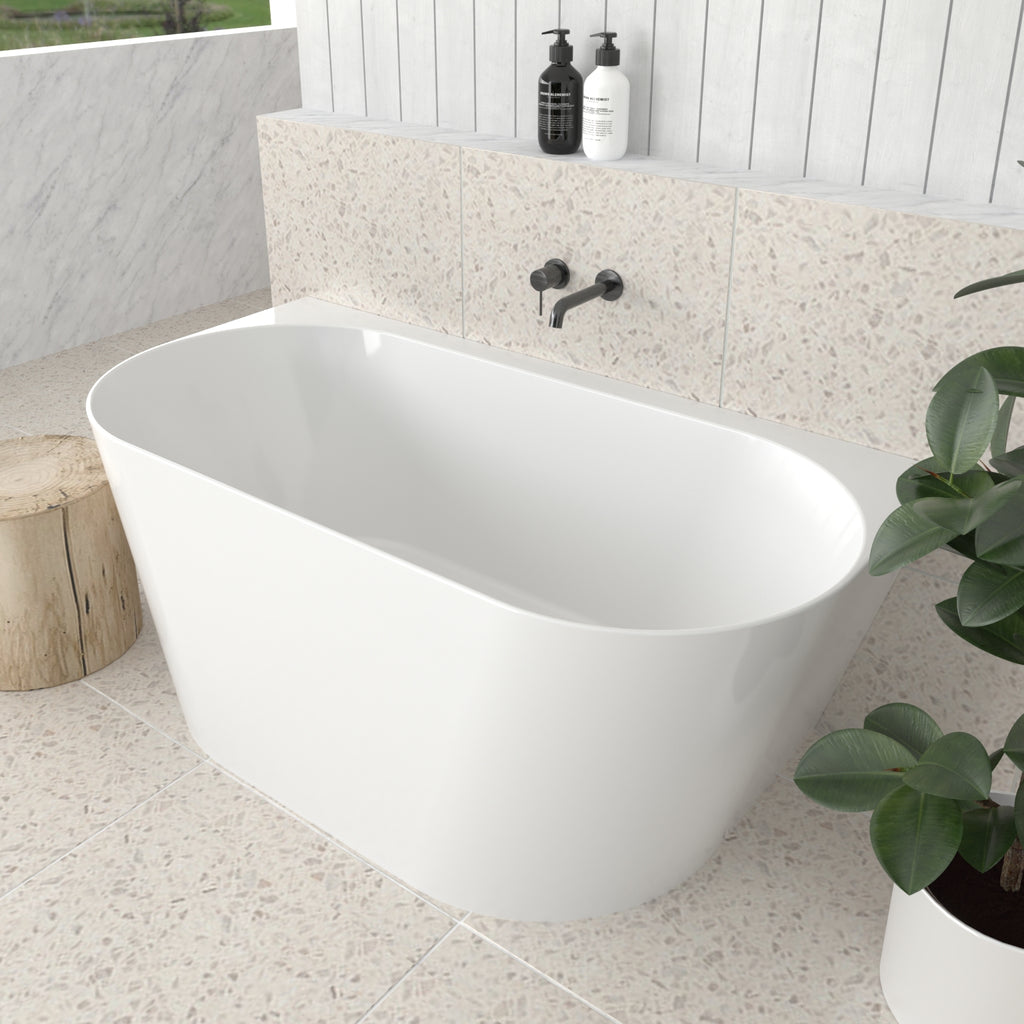 Muse Back To Wall Bathtub Gloss White