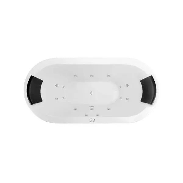 Decina Mintori Freestanding Contour Spa Bath 14 Jets 1790mm - Gloss White