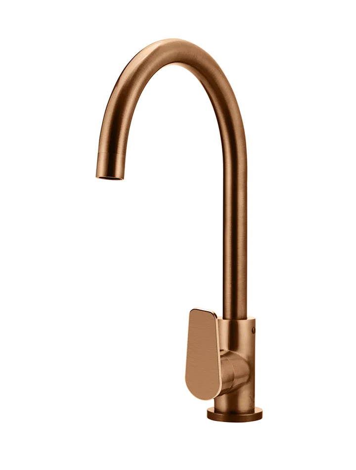 Meir Round Kitchen Mixer Tap - Lustre Bronze