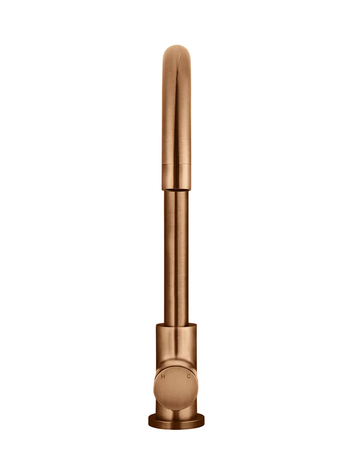 Meir Round Kitchen Mixer Tap - Lustre Bronze