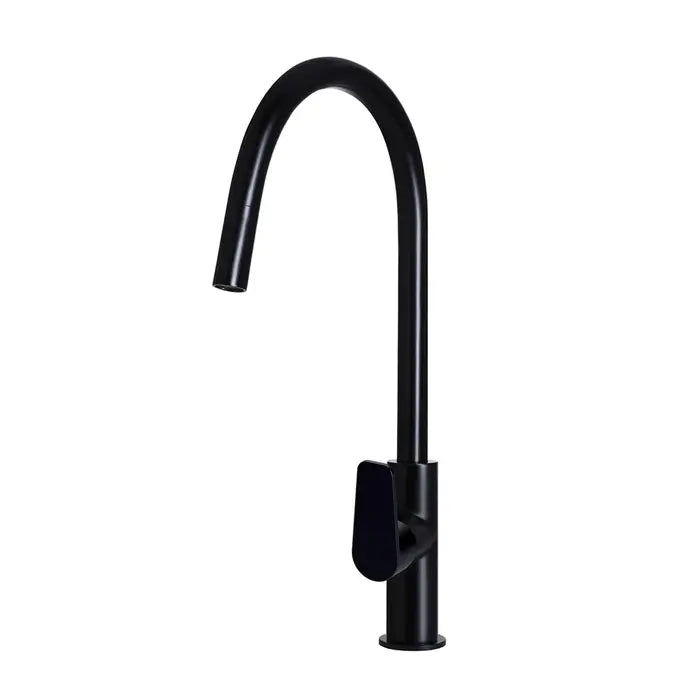 Meir Round Piccola Pull Out Kitchen Mixer Tap - Matte Black