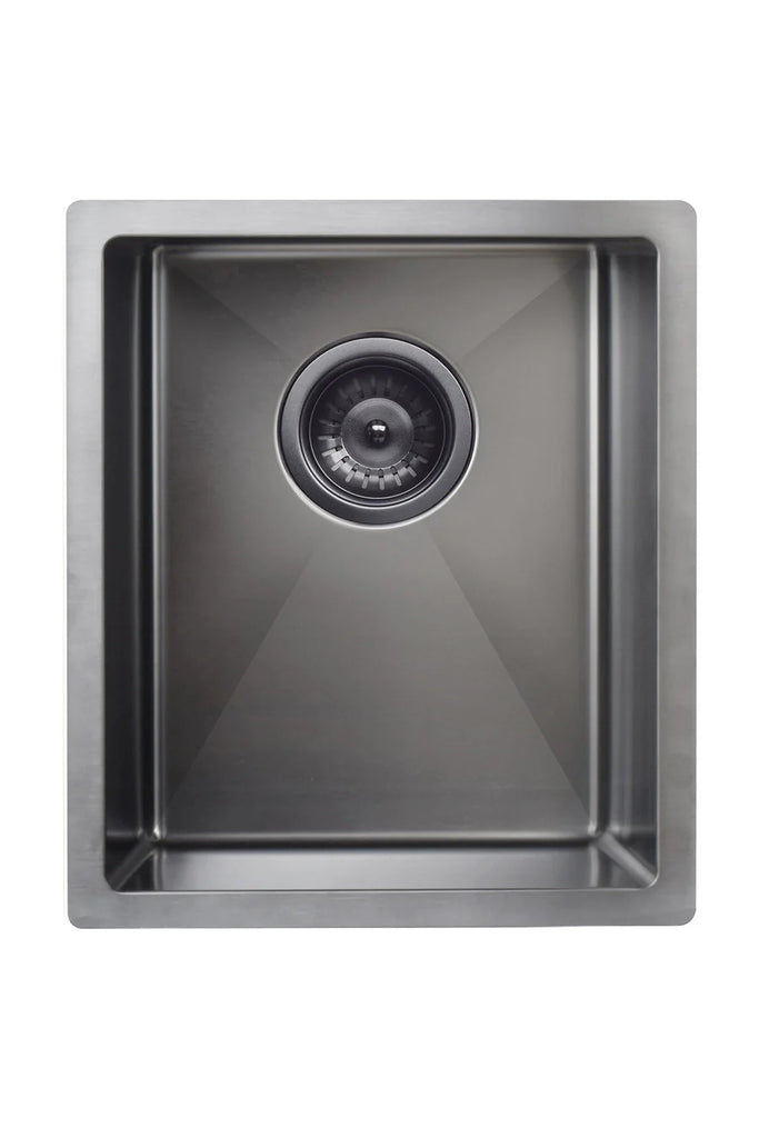 Meir Kitchen Single Bowl Sink 380 x 440 - Gunmetal Black