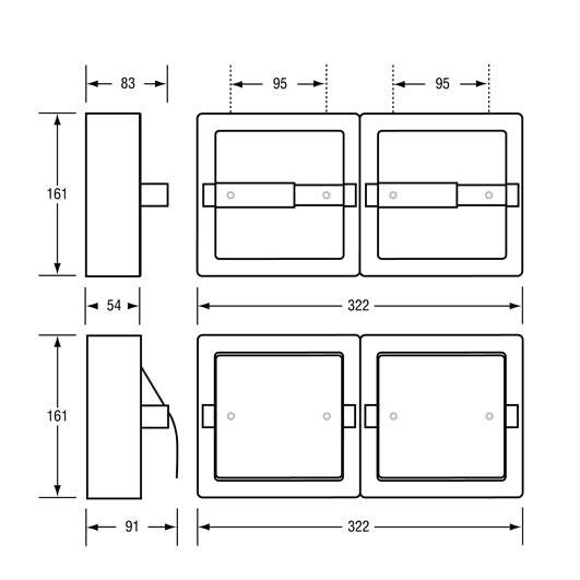 Metlam Surface Mounted Toilet Roll Holder - Satin Stainless Steel