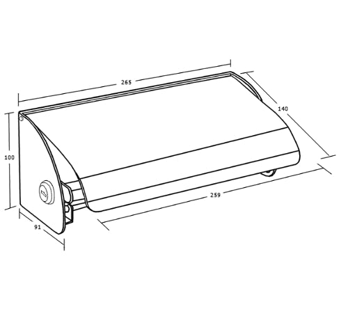 Metlam Double Toilet Roll Holder Lockable - Satin Stainless Steel
