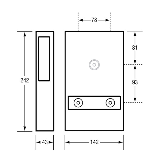 Metlam Interfold Toilet Paper Dispenser - Satin Stainless Steel