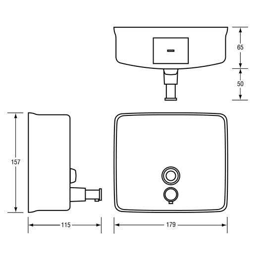 Metlam Square Soap Dispenser - Satin Stainless Steel