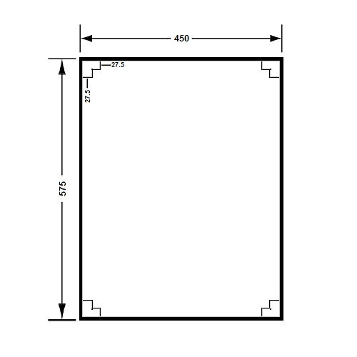 Metlam 450mmW x 575mmH Mirror - Polished Stainless Steel