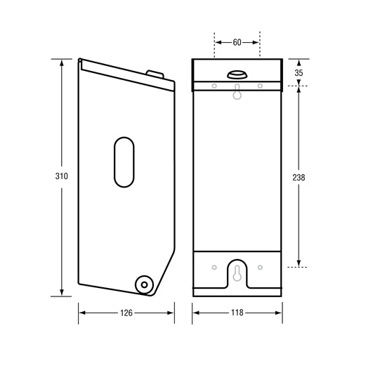 Metlam Lockable Toilet Roll Dispenser - Satin Stainless Steel