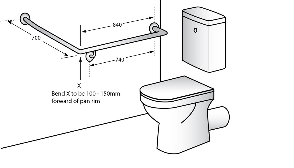Metlam 30° Flush Mount 840x700mm Side Wall - Antimicrobial