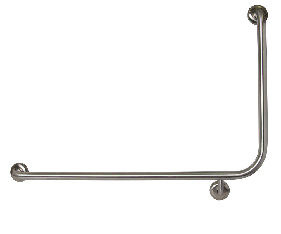 Metlam 90° Flush Mount Side Wall 950x600mm - Satin Stainless Steel