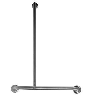 Metlam Offset Flush Mount Shower Grab Rail - Satin Stainless Steel