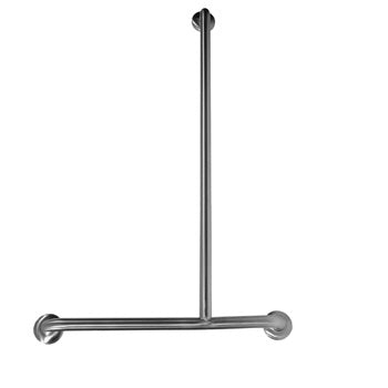 Metlam Offset Flush Mount Shower Grab Rail - Satin Stainless Steel