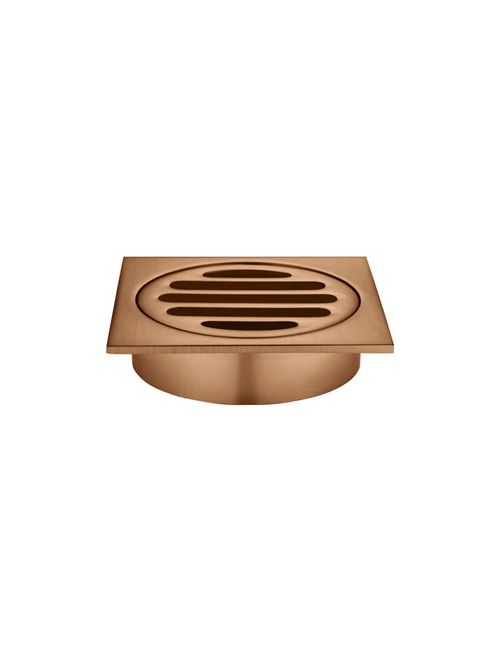Meir Square Floor Grate Shower Drain - Lustre Bronze