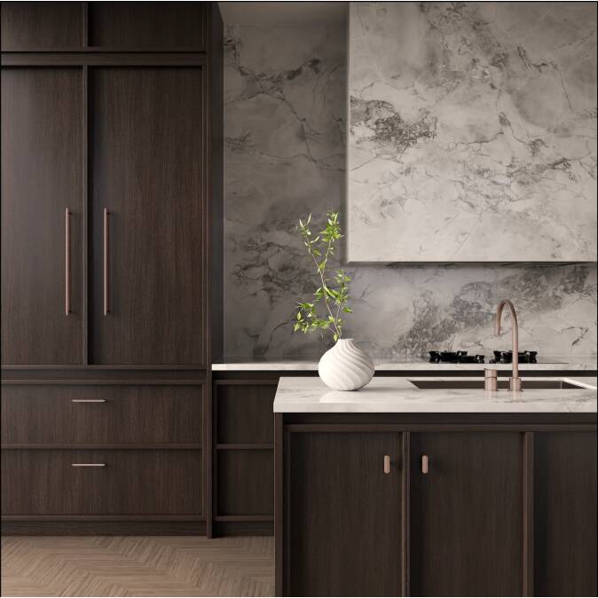 Meir Öppen Round Pull Cabinet Handle (Brushed) - Champagne