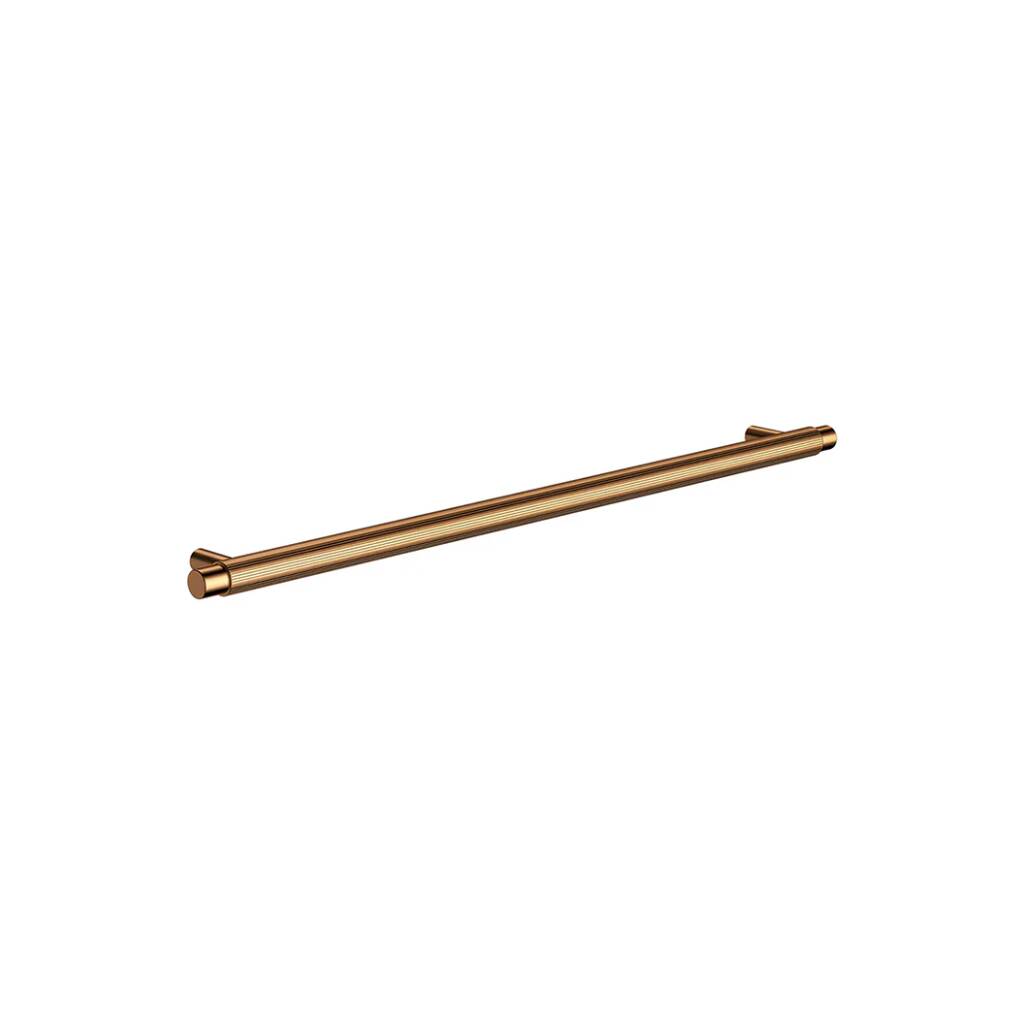 Meir Öppen Round Pull Cabinet Handle (Linear Knurled) - Lustre Bronze