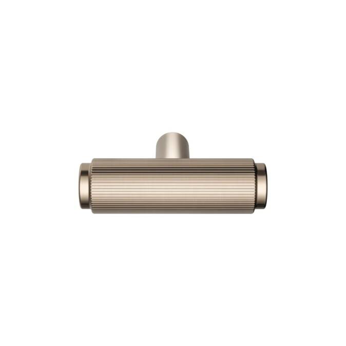 Meir Öppen T-Pull Cabinet Handle (Linear Knurled) - Champagne