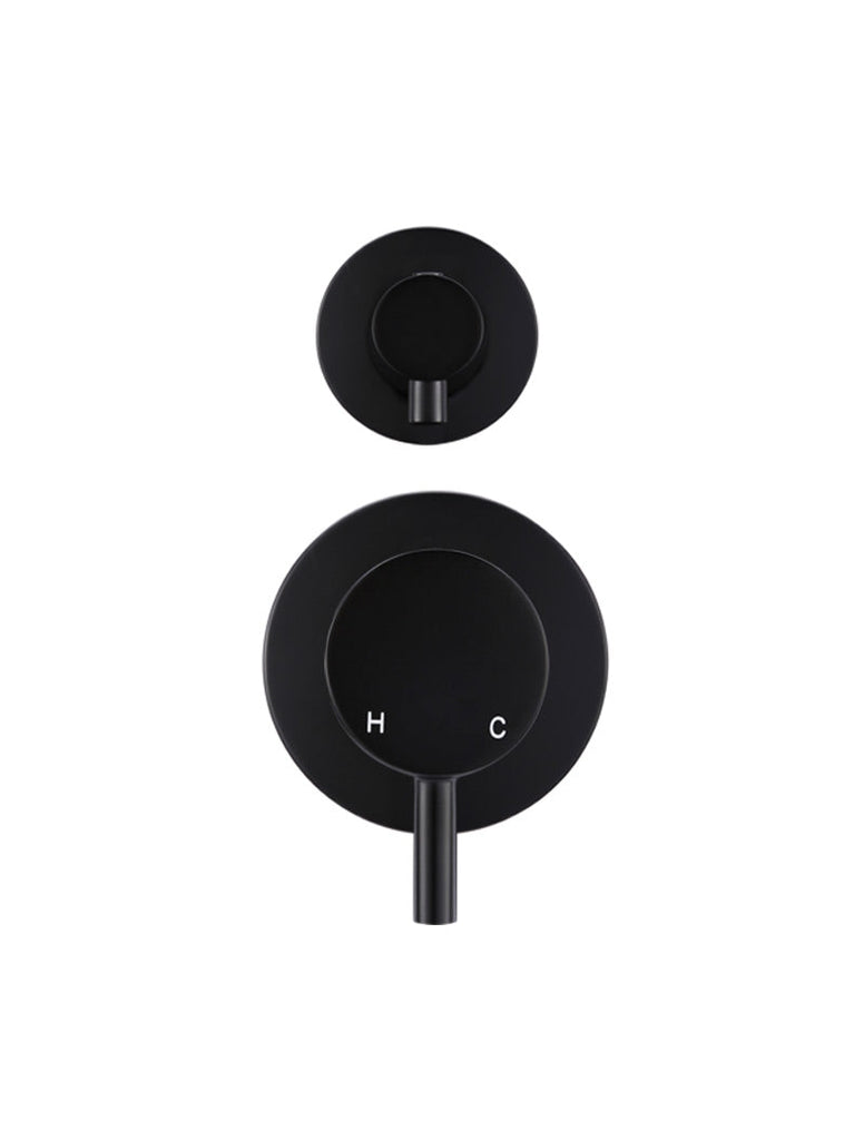 Meir Round Wall Mixer Diverter Finish Only - Matte Black