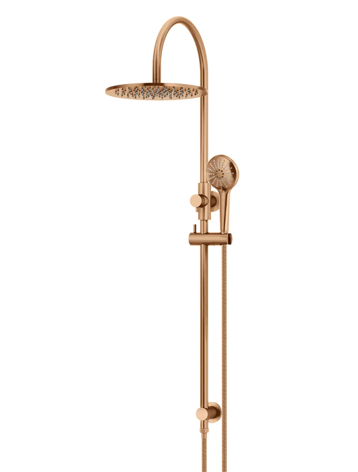 Meir Round Gooseneck Combination Shower Set - Lustre Bronze