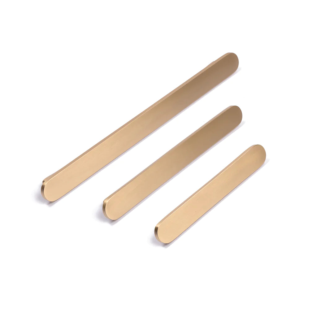 Manovella Brushed Brass Oval Profile Cabinet Pull - Imogen