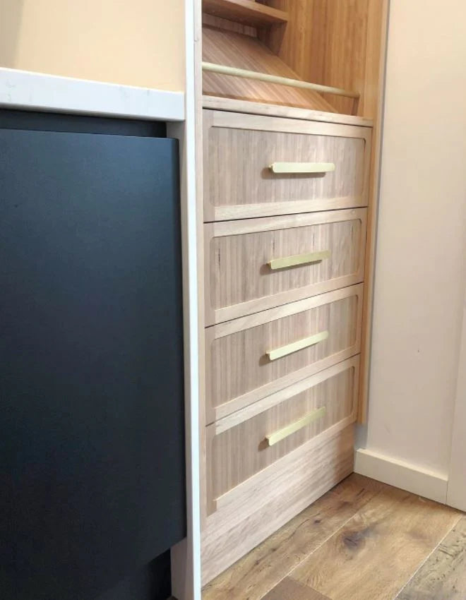 Manovella Brushed Brass Oval Profile Cabinet Pull - Imogen