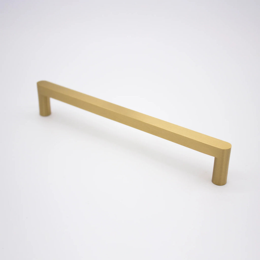 Manovella Brushed Brass Straight Profile Cabinet Pull - Clio