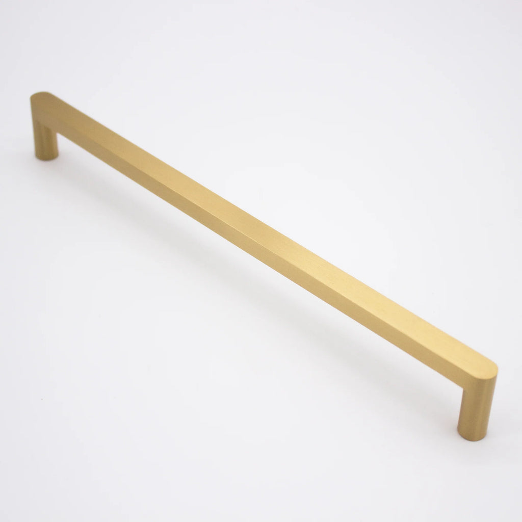 Manovella Brushed Brass Straight Profile Cabinet Pull - Clio