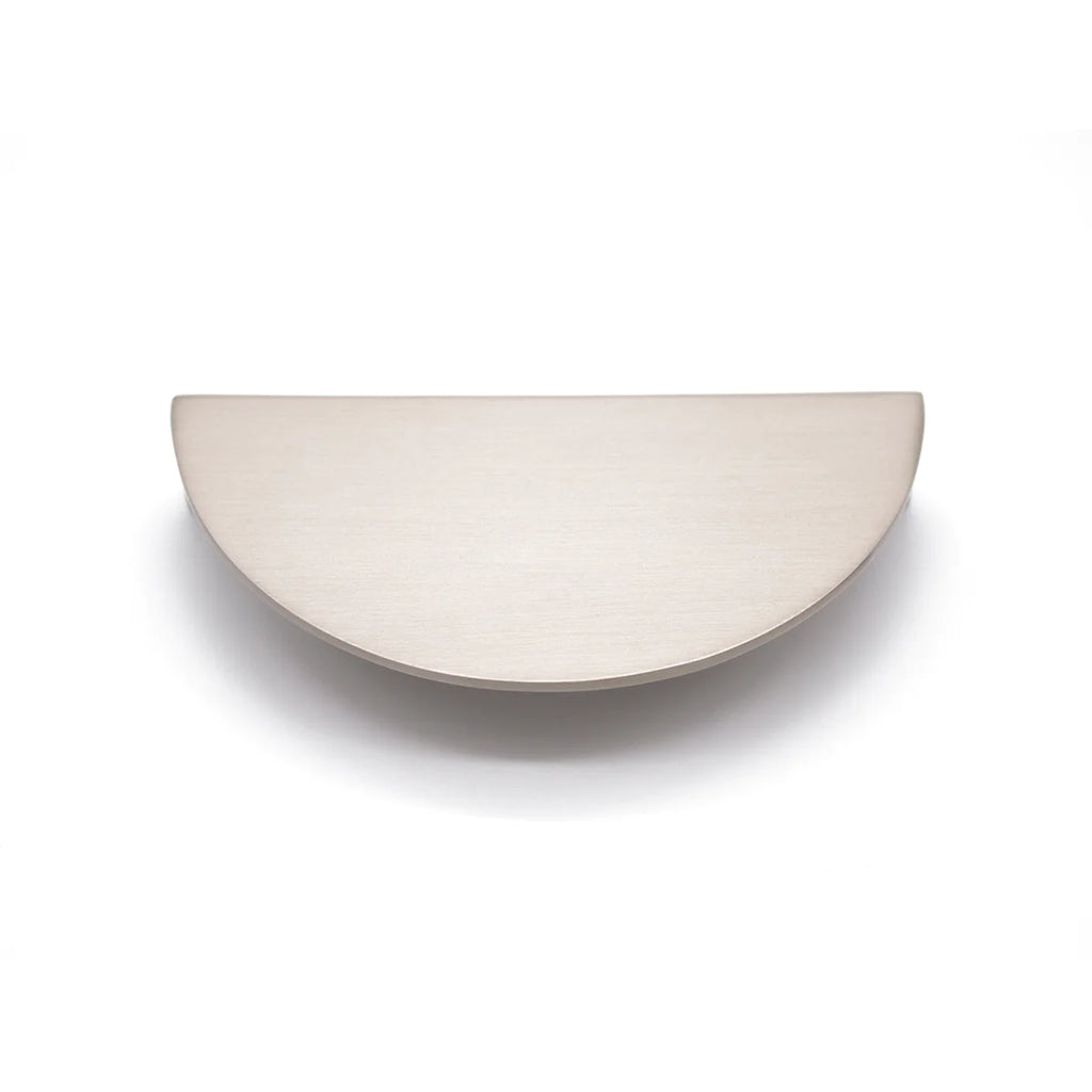 Manovella Brushed Nickel Half Moon Cabinet Pull - Iris