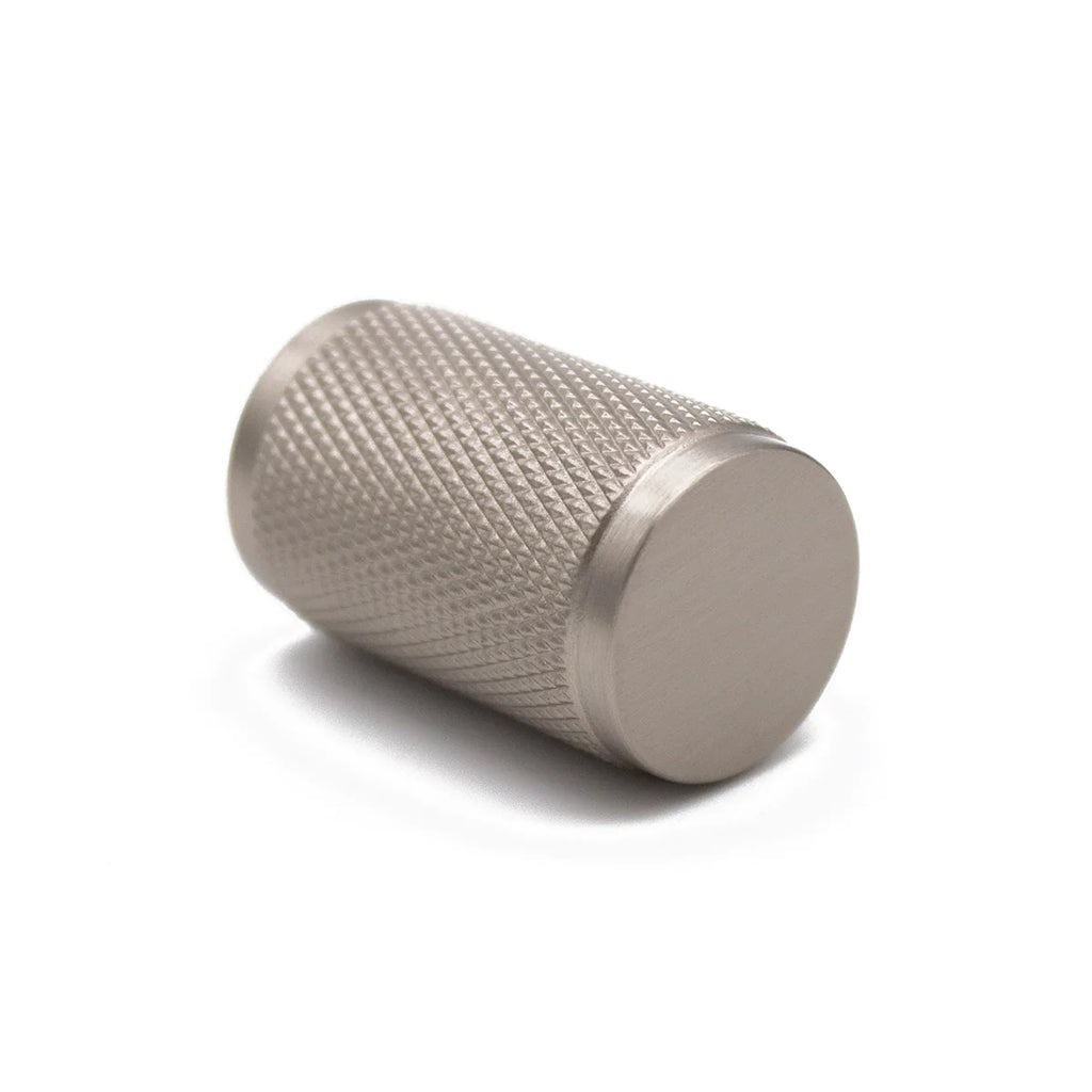 Manovella Brushed Nickel Knurled Cabinet Knob - Helena
