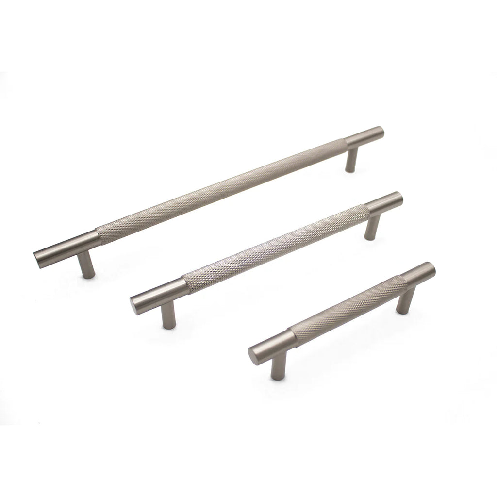 Manovella Brushed Nickel Knurled Drawer Pull - Charmian