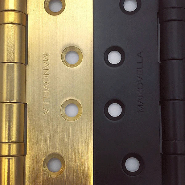 Manovella Ball Bearing Hinge (Pair) 100mm x 75mm - Matte Black