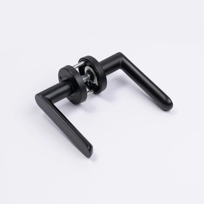 Manovella Matte Black Privacy Door Handle - Fairhaven