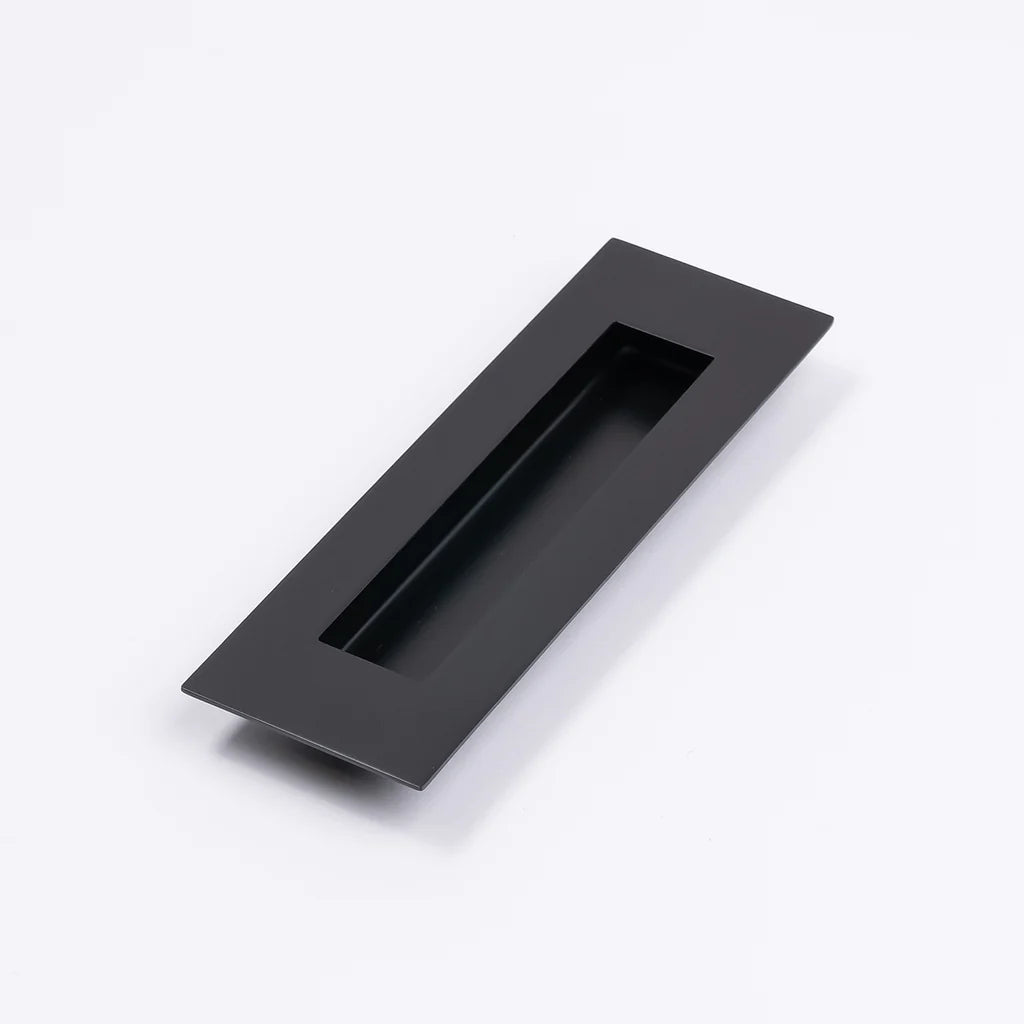 Manovella Matte Black Sliding Door Flush Pull 150mm x 50mm