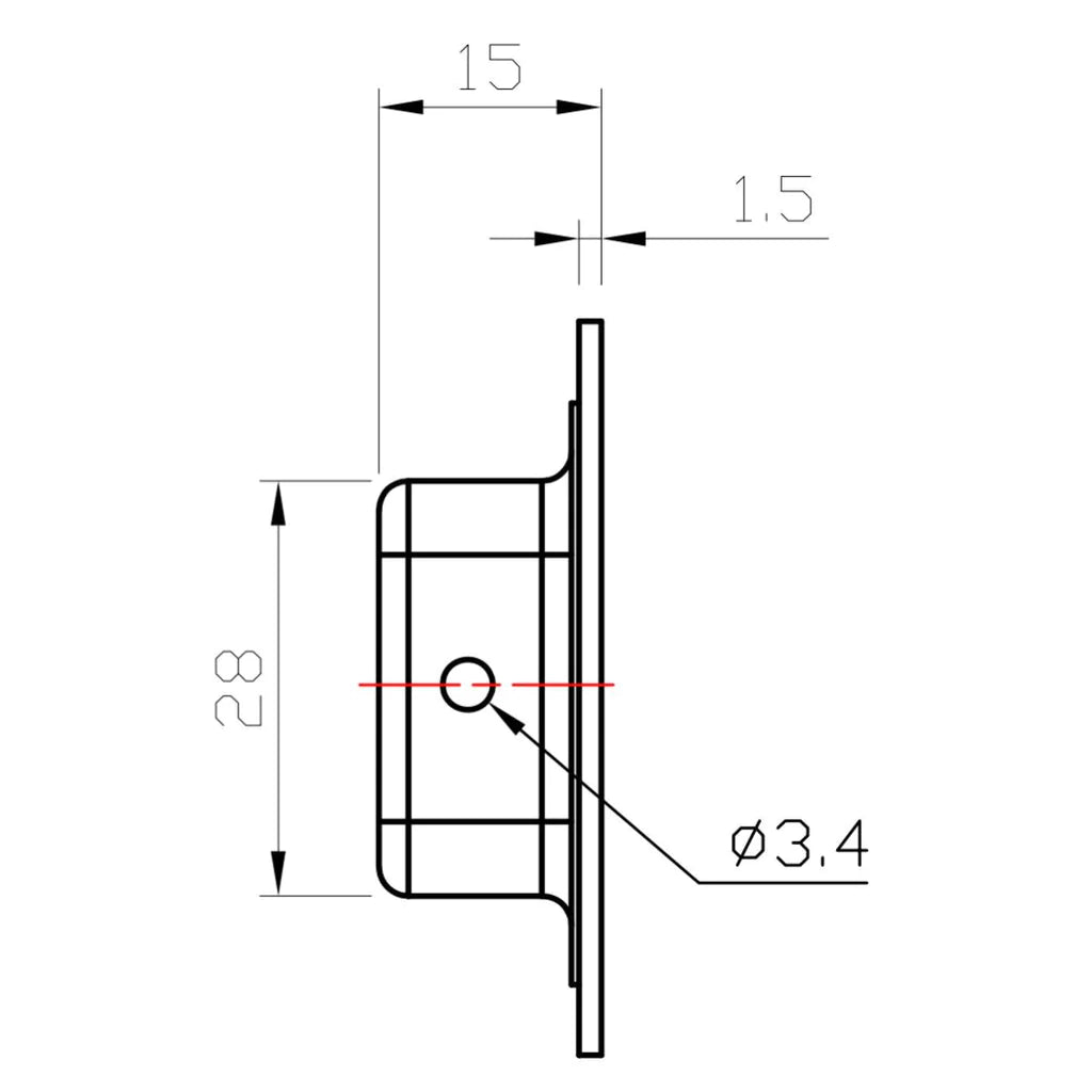 Manovella Sliding Door Flush Pull 150mm x 50mm - Satin Brass