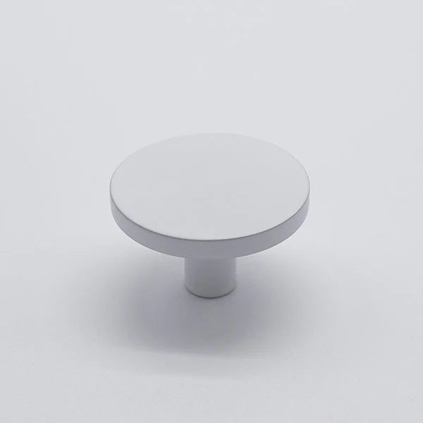 Manovella White Round Profile Cabinet Knob - Olivia