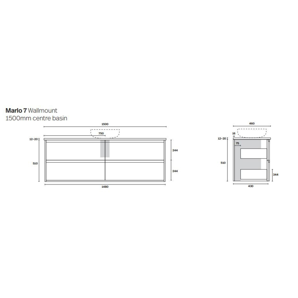 Marquis Marlo Wall Hung Vanity