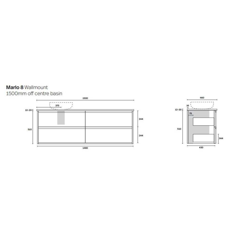 Marquis Marlo Wall Hung Vanity