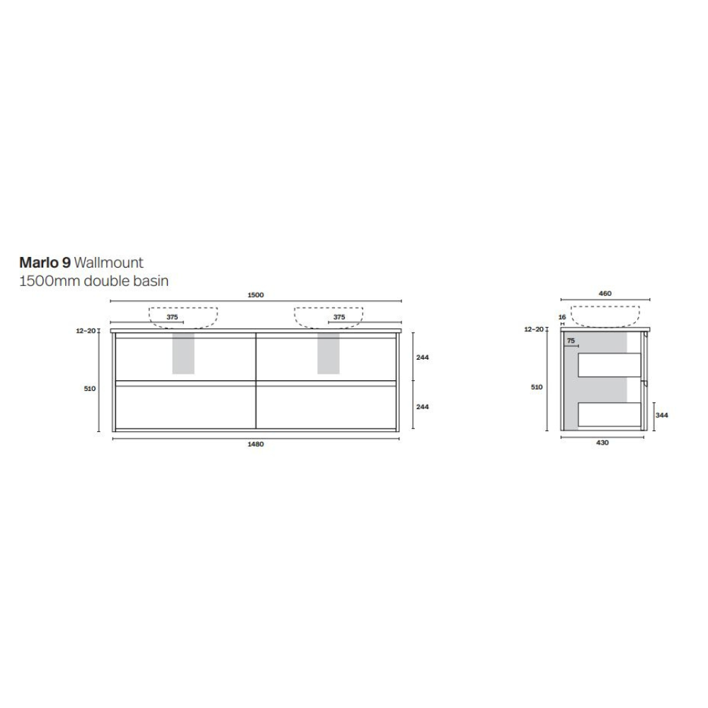 Marquis Marlo Wall Hung Vanity