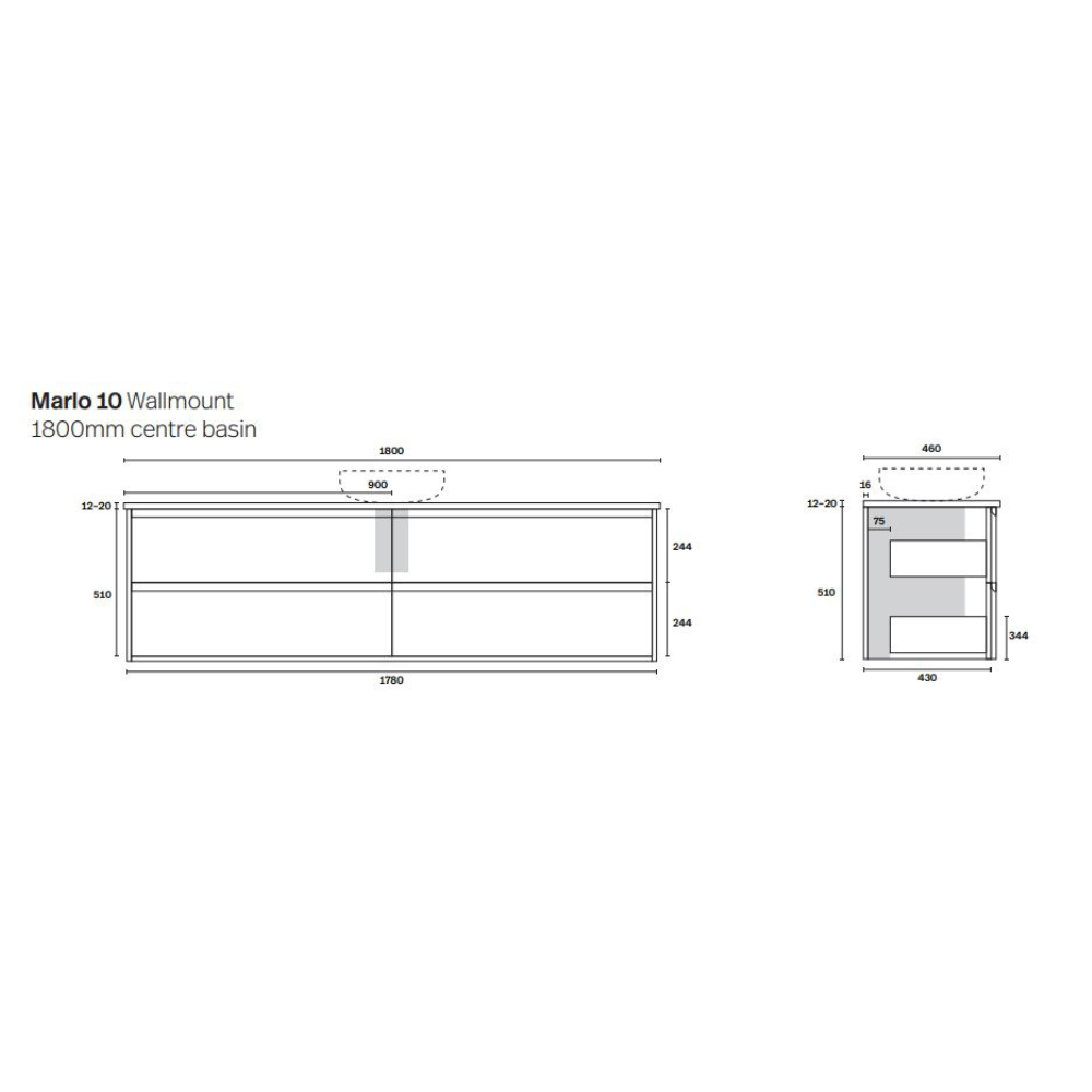 Marquis Marlo Wall Hung Vanity