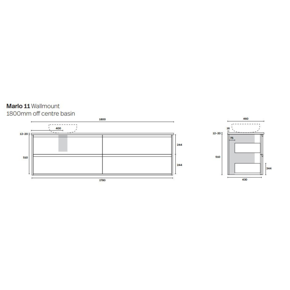 Marquis Marlo Wall Hung Vanity