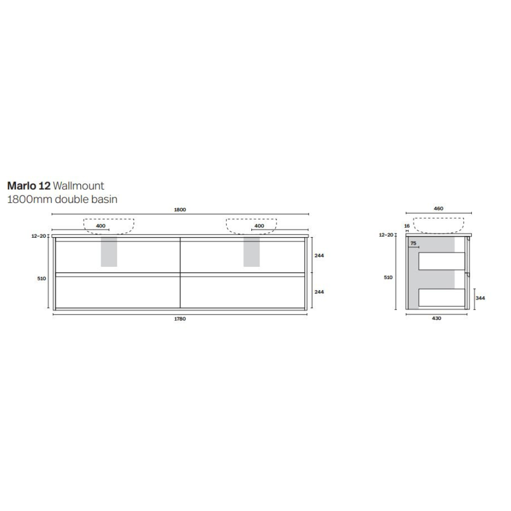 Marquis Marlo Wall Hung Vanity