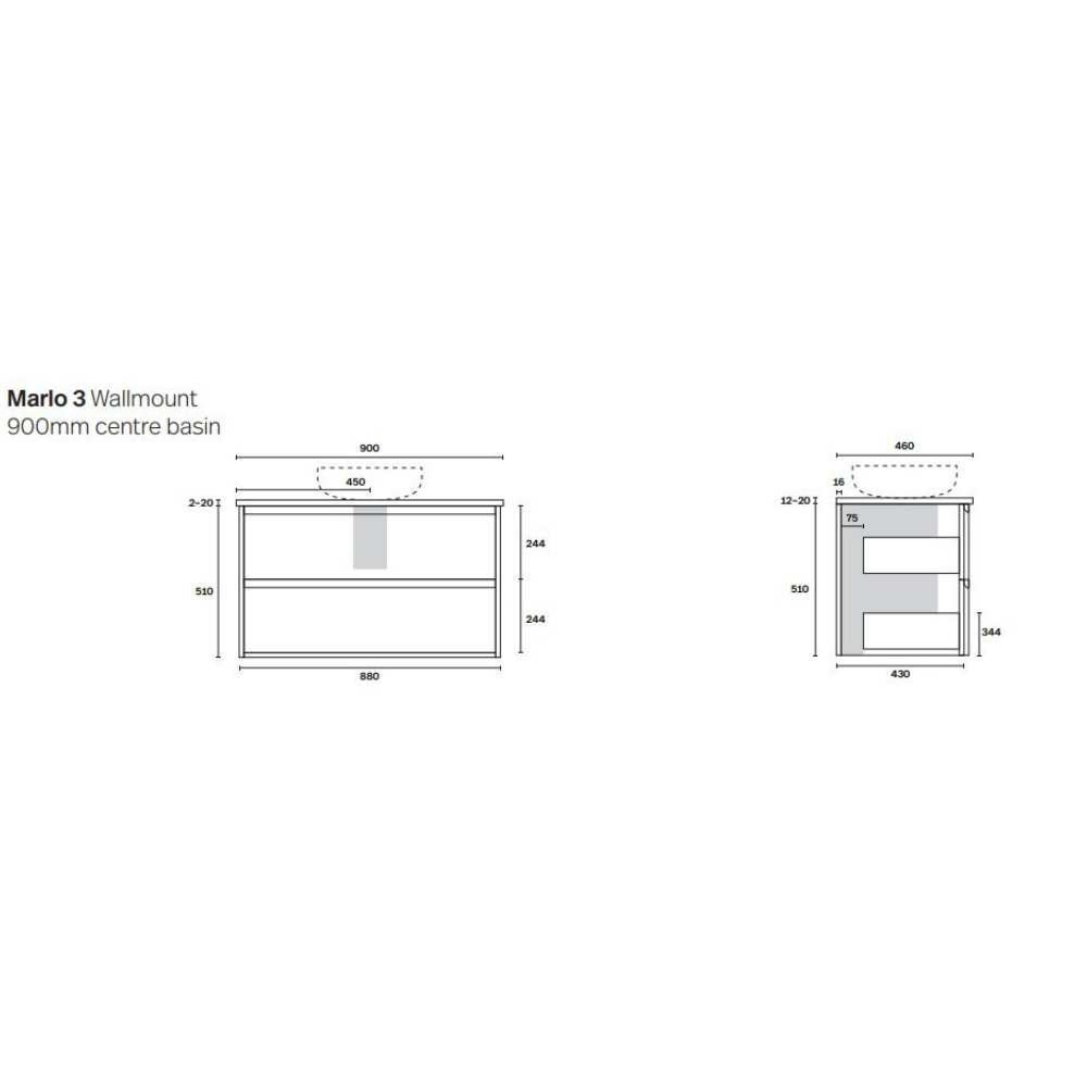 Marquis Marlo Wall Hung Vanity