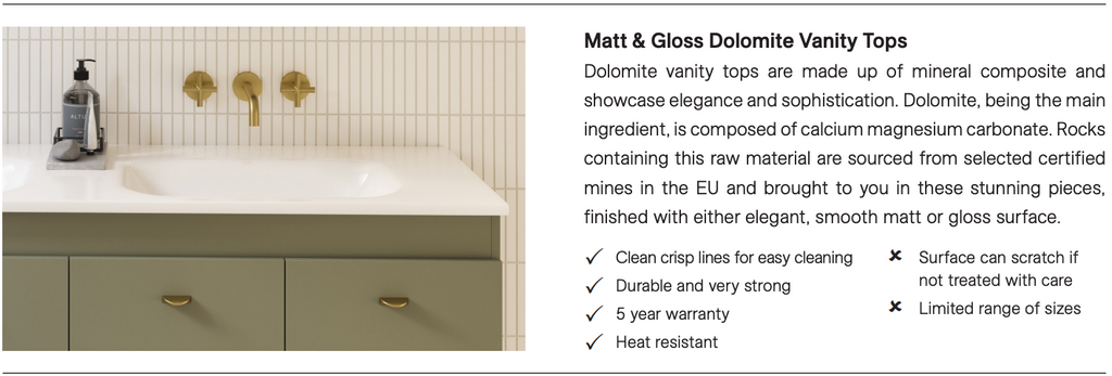 Timberline Rockford Vanity with Haven Dolomite Basin Top