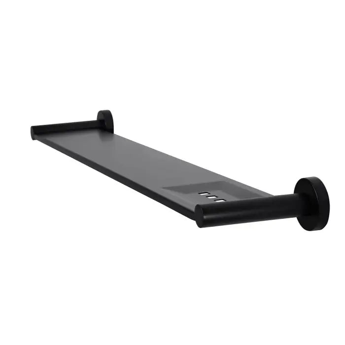 Meir Round Bathroom Shelf - Matte Black