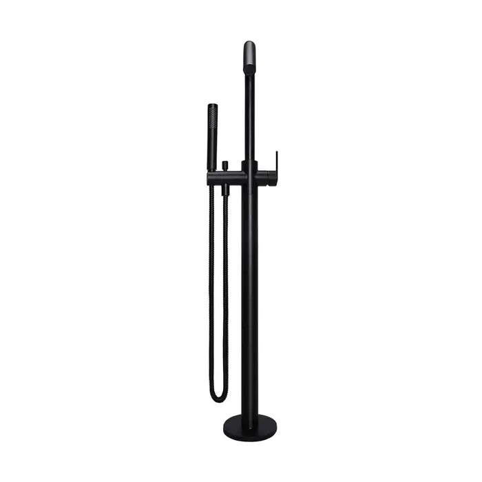 Meir Round Freestanding Bath Spout Plus Hand Shower - Matte Black