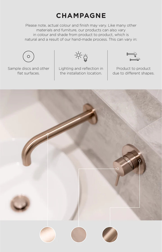 Meir Round Gooseneck Basin Mixer with Cold Start - Champagne