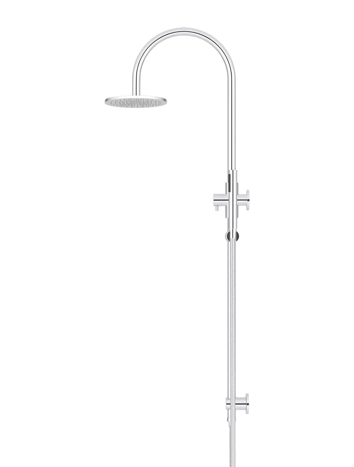 Meir Round Gooseneck Combination Shower Set - Chrome