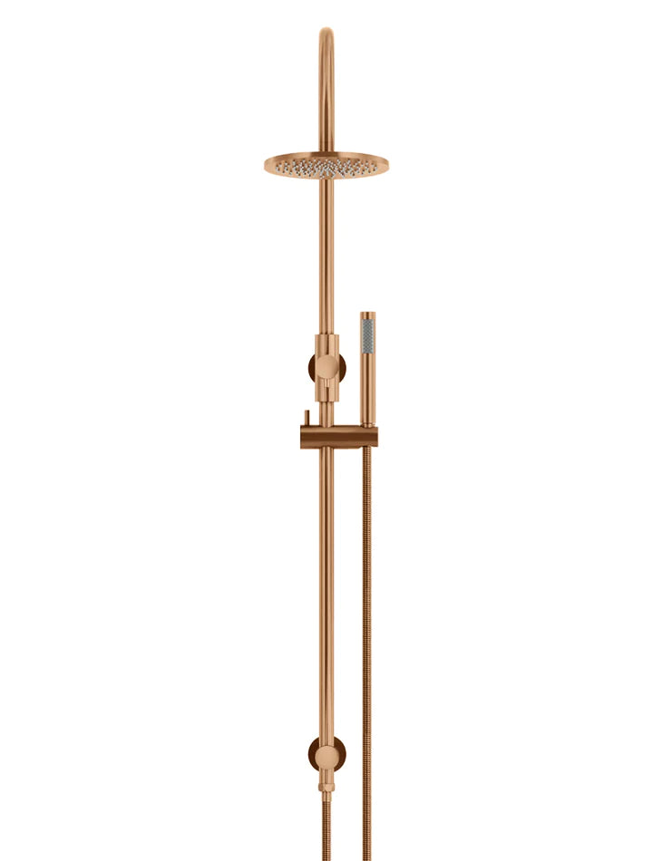 Meir Round Gooseneck Combination Shower Set - Lustre Bronze