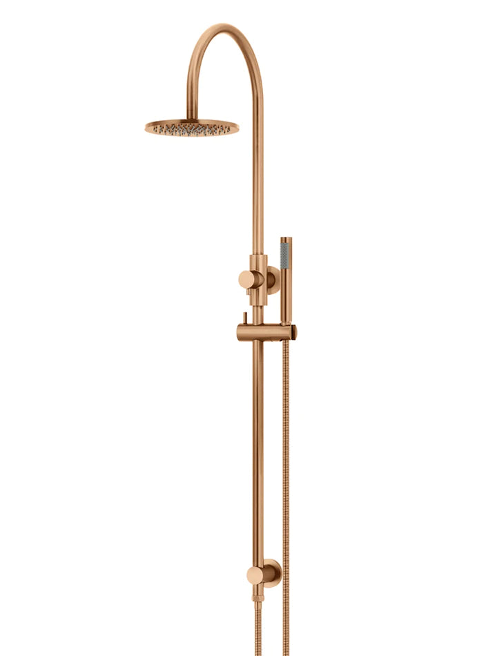 Meir Round Gooseneck Combination Shower Set - Lustre Bronze