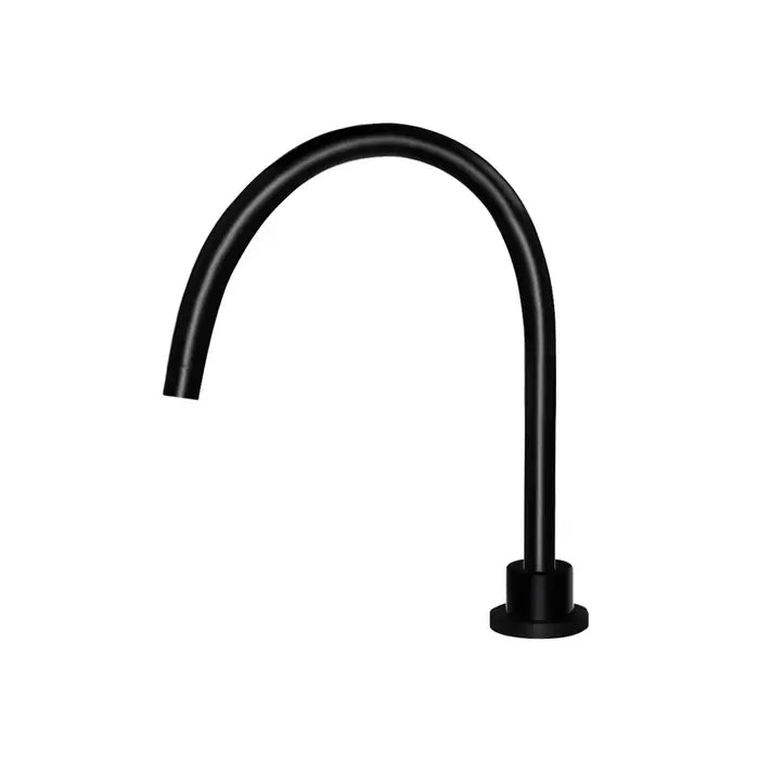 Meir Round Gooseneck High Rise Swivel Hob Spout - Matte Black